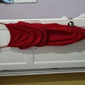 Elegant Red RUCHED Dress